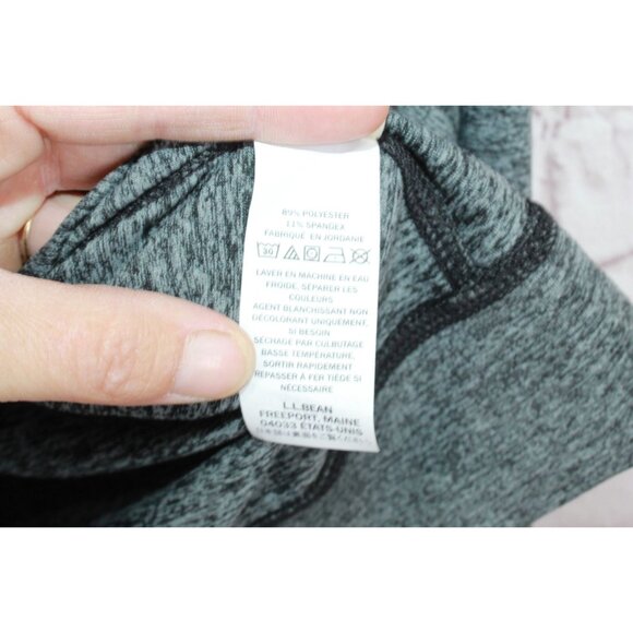 LL Bean VentureSoft Pullover Quarter Zip Black Marl Size XS - Picture 10 of 12